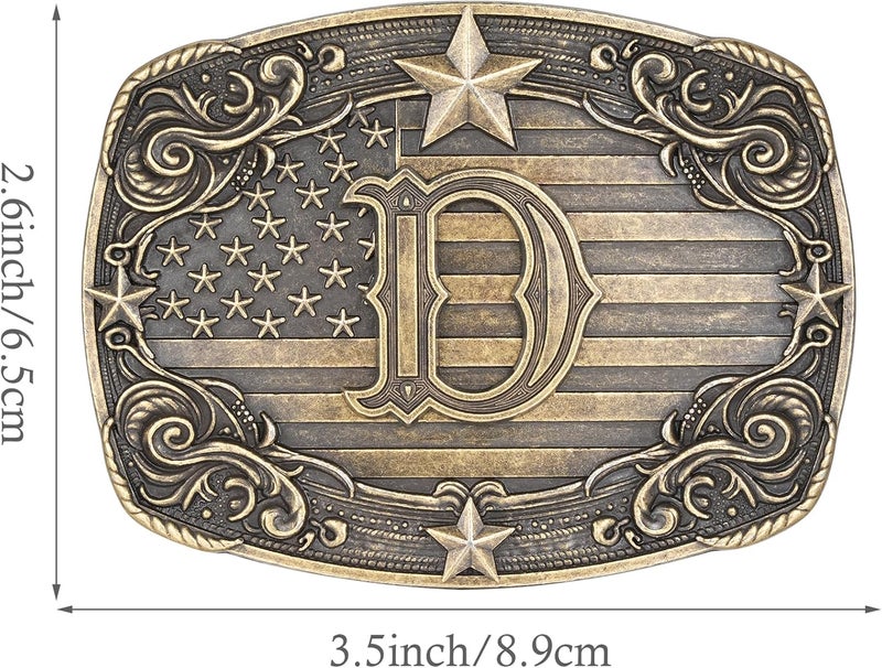 Flipslo Store Western Belt Buckle for Men Women Initial Letter A to Z Cowboy Belt Buckle Texas Buckle hebillas vaqueras para hombre - Image 2